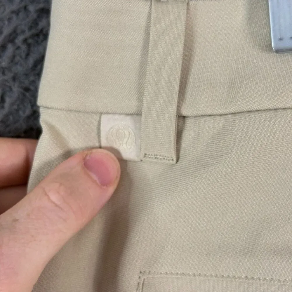 Lululemon ABC Pants Mens 36x26 Beige Slim Fit Warpstreme Athleisure